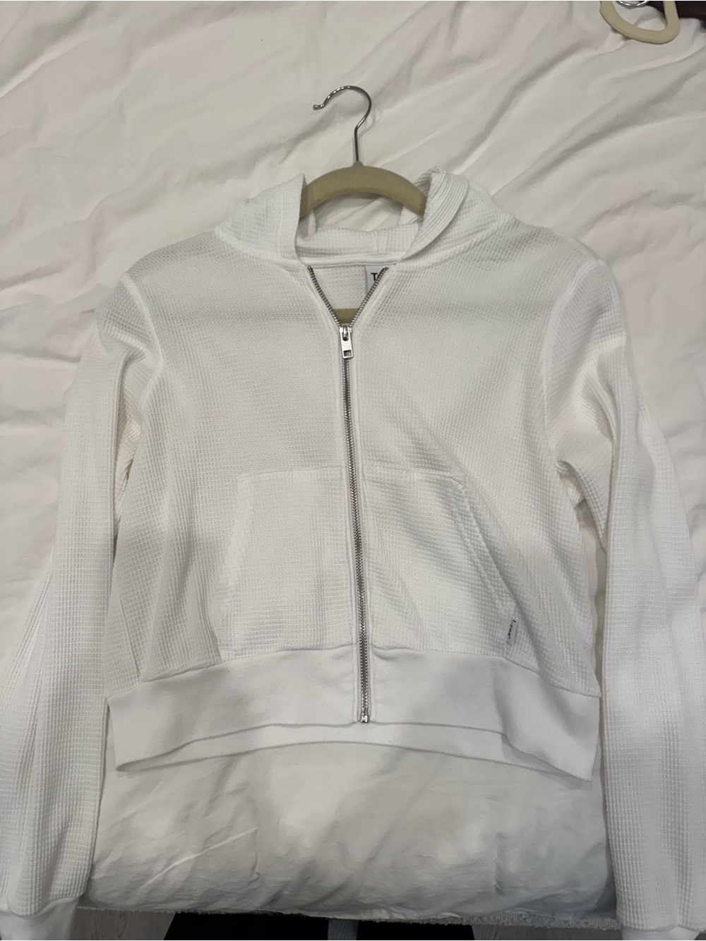 Aritzia TNA waffle zip up